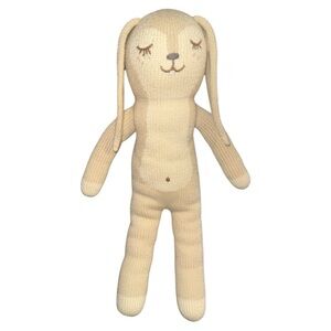 Blabla Large Honey the Bunny 18” Knit Doll Tan Cream Beige Made in Peru